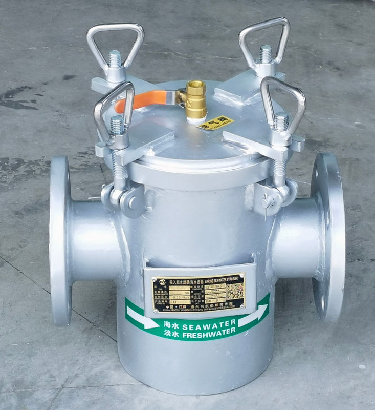 AS80 CB/T497 해양 조잡한 물 필터 탄소강 / 스테인레스 스틸 메쉬 0.25-1.5Mpa