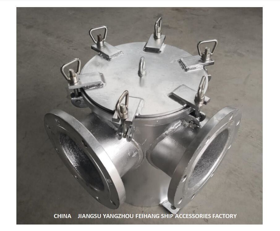 BRS150 CB/T497-2012 중앙집중식청수냉각시스템 해양 해수 여과기 직각 탄소강 고온 침지 갈바니즈