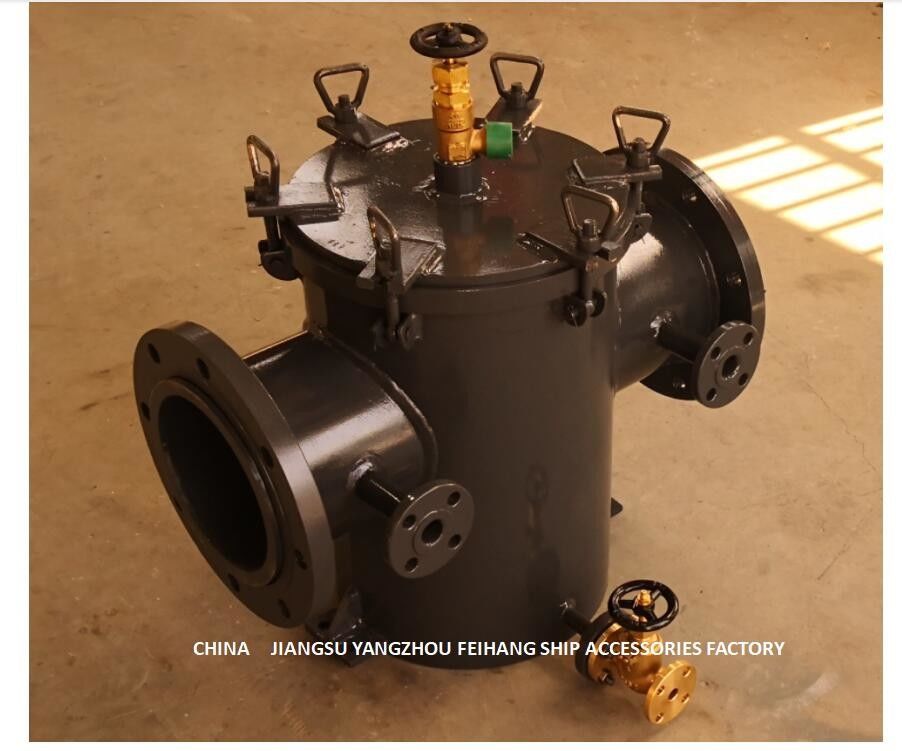 AS200 CB/T497-2012 크기 해수 펌프 유입구 직선 통과 탄소강 직류 전기로 자극된 해수 필터