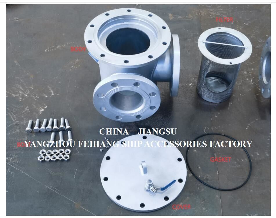 직투형 스테인리스 스틸 해양수 필터 AS125 PN1.0 CB/T497-2012 Mesh 150um
