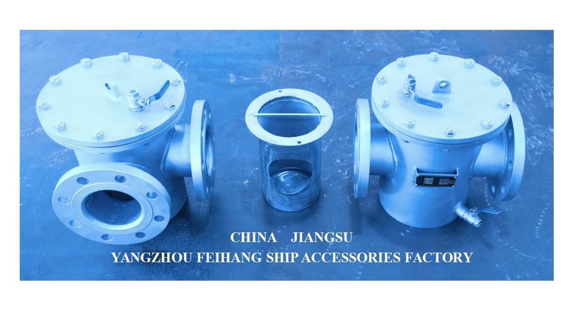 직투형 스테인리스 스틸 해양수 필터 AS125 PN1.0 CB/T497-2012 Mesh 150um