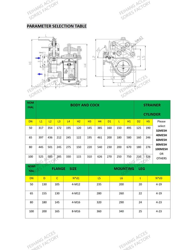 중국 해양 두중 오일 스트레이너 (U-TYPE) 5K-50A & 두중 오일 스트레이너 5K-50A CBM1132-82