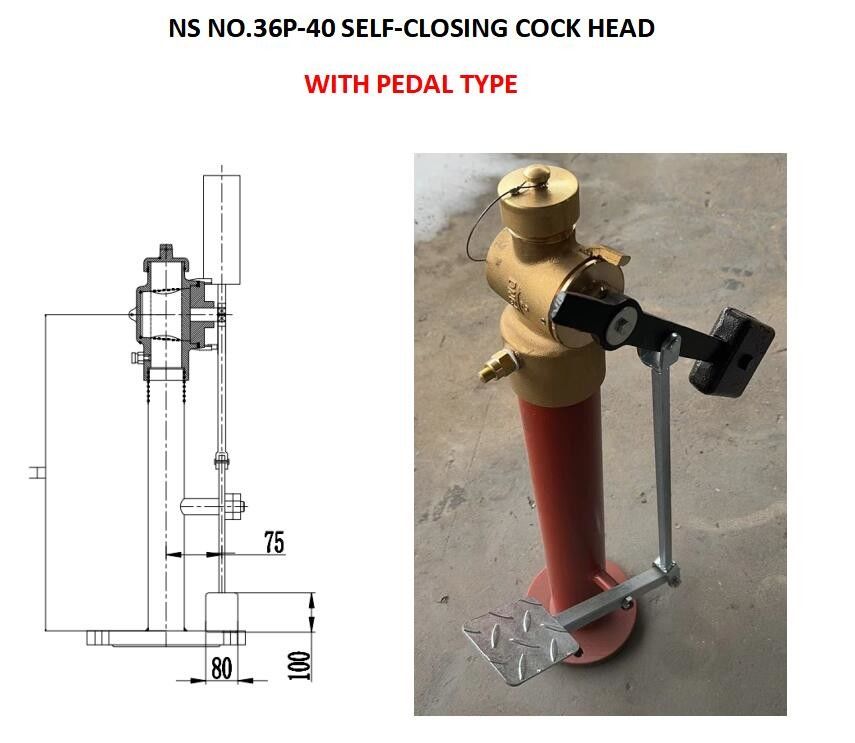 CHINA SUPPLY-NS NO.36P-40 페달 유형과 함께 자폐 코크 헤드