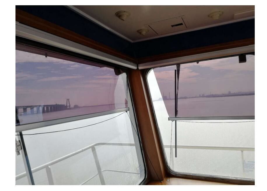 FH001-GRAY SHADED FILM SUN SHADE & ANTI-GLARE SOLAR SCREEN ROLER BLIND (해양용 햇빛 보호 및 반 광선 차단)