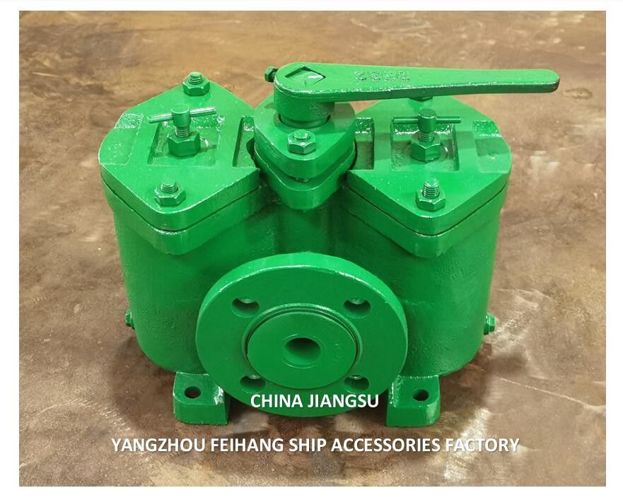 Cast Iron Flanged Duplex Oil Filter AS32 Cb/T425 연료 전송 펌프용 Cast Iron 몸체에는 스테인리스 스틸이 포함되어 있습니다