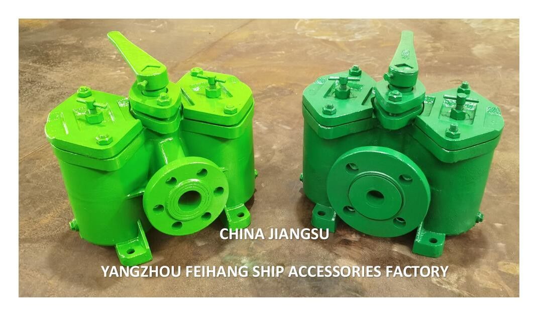 Cast Iron Flanged Duplex Oil Filter AS32 Cb/T425 연료 전송 펌프용 Cast Iron 몸체에는 스테인리스 스틸이 포함되어 있습니다