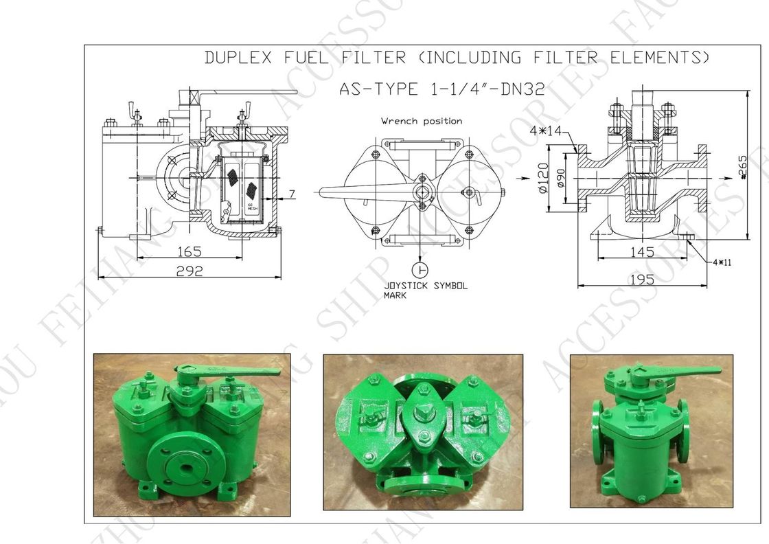 AS32 CB/T425 0.5MPa 압력 범위 및 우수한 성능의 듀플렉스 오일 스트링러