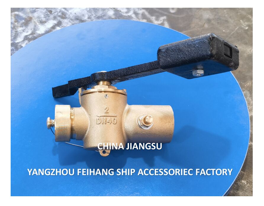 FH-40A CB/T3778 청동 자동 폐쇄 수심 측정기, BSP 내부 나사 끝단 및 360° 회전 로드 포함.