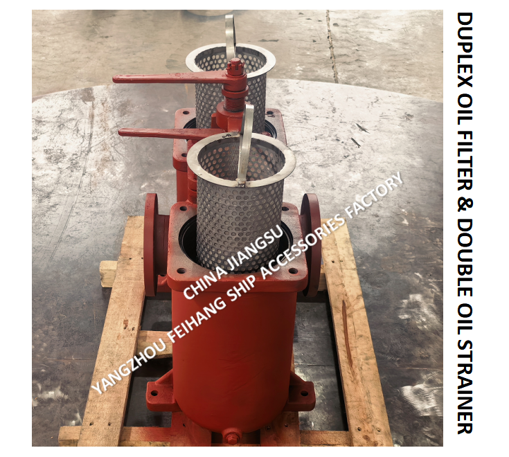 Marine Duplex Oil Strainers FH16100 CBT425& Double Oil Filter Model-FH-AS100 CBT425，PN1,OD-220mm，PCD-180mm,Bolt-8-18mm