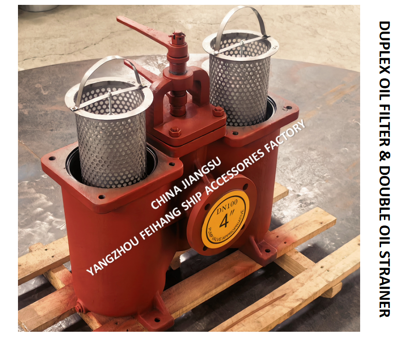 Marine Duplex Oil Strainers FH16100 CBT425& Double Oil Filter Model-FH-AS100 CBT425，PN1,OD-220mm，PCD-180mm,Bolt-8-18mm