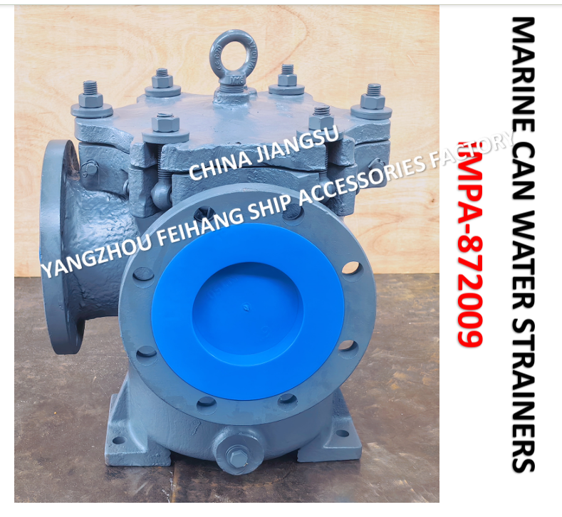 IMPA872009 MARINE CAN WATER FILTER 10K-150A S-TYPE - MARINE CAN WATER STRAINERS 10K-150A LB-TYPE CAST IRON BODY WITH STAINLESS STEEL FILTER CARTRIDGE