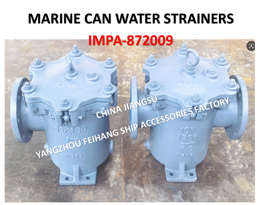 Marine Can Water Strainer 10K-150A LB-TYPE JIS F7121 Body - cast iron, stainless steel filter cartridge